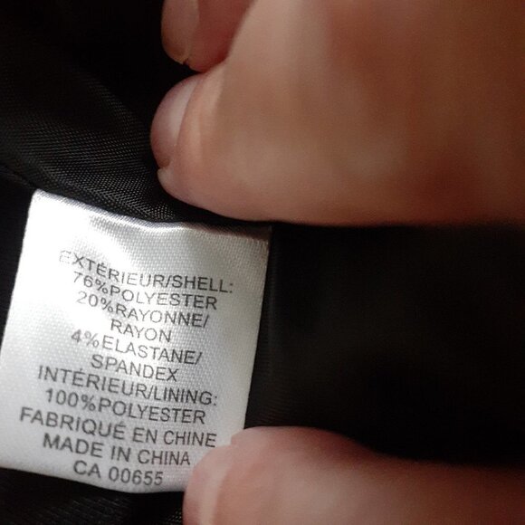 Reitmans Women's Size XL Petite Black 3/4 Sleeves Two Button Lined Blazer - Picture 7 of 14